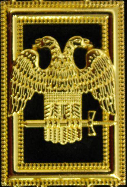 32nd Degree Scottish Rite Chain Collar – Wings Down Gold Plated – detail 2