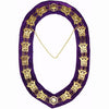 32nd Degree Scottish Rite Chain Collar – Wings Up Gold Plated Square & Compass