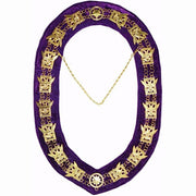 32nd Degree Scottish Rite Chain Collar – Wings Up Gold Plated Square & Compass