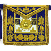 Past Grand Master Blue Lodge Apron – Quality A+ Blue Gold Hand Embroidery