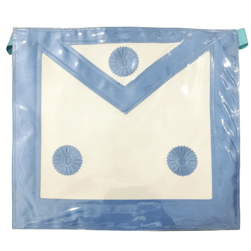 Master Mason French Rite Apron – Plastic Sky Blue – product view