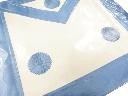 Master Mason French Rite Apron – Plastic Sky Blue – detail 2