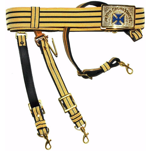 Past Grand Commander Knights Templar Regalia Belt – Blue Cross – product view