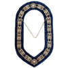 Master Mason Blue Lodge Chain Collar – Silver Plated on Blue Velvet