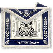Masonic Exclusive Master Mason Apron – Skull Pillars Carpet Hand Bullion Embroidery