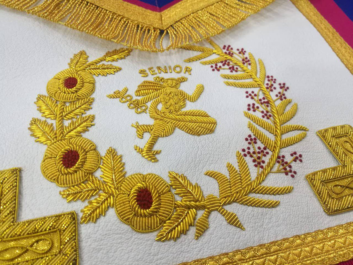 Senior Deacon Mark Apron – Hermes Emblem – detail 2
