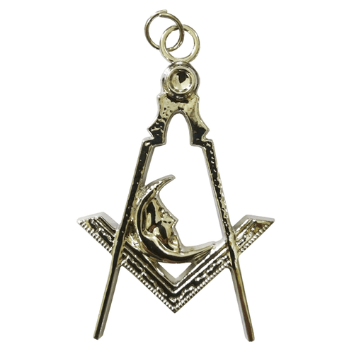 Junior Deacon Blue Lodge Officer Collar Jewel – Silver Metal – product view