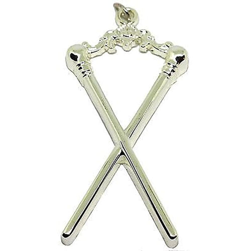 Master of Ceremonies Blue Lodge Officer Collar Jewel – Silver Metal – product view