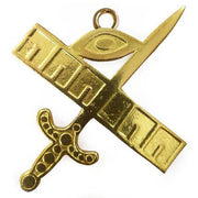 Expert French Rite Officer Collar Jewel – Gold Metal