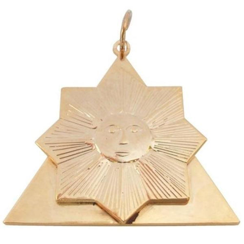 28th Degree Memphis Misraim Collar Jewel – Gold Finish – product view