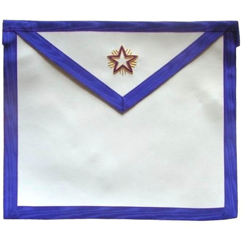 Fellowcraft Memphis Misraim Apron – White with Flaming Star – product view