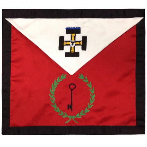 27th Degree Scottish Rite Apron – White & Red with Black Borders – product view
