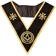 Grand Officers Malta Regulation Collar – Black Moire