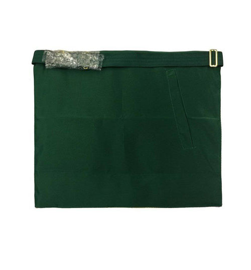 Past Master Craft Scottish Regulation Apron – Green & Brown – detail 2