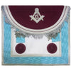 Master Mason Craft Scottish Regulation Apron – Brown & Sky Blue Moire