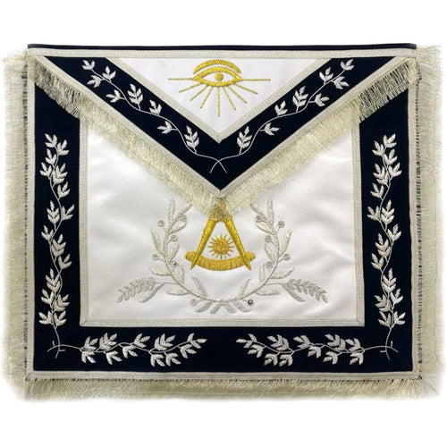 Past Master Blue Lodge Apron – Dark Blue Velvet – product view