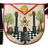 Hand-Painted Apron – Lambskin The Two Pillars of Jachin and Boaz