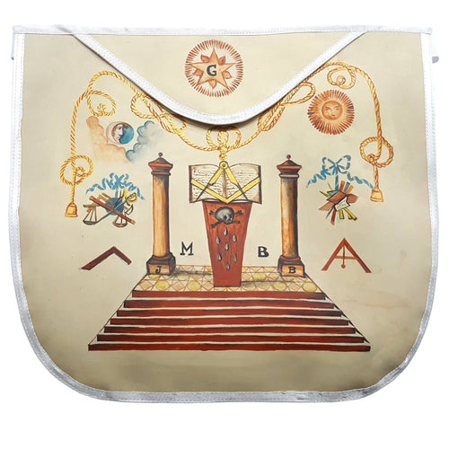 Hand-Painted Apron – 19th Century Inspired Various Colors, Shapes & Trims – product view