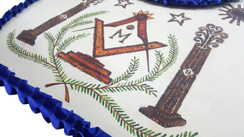 Hand-Painted Apron – History Edition: Masonic Apron of Major William Christy – 1790 to 1837 – detail 2