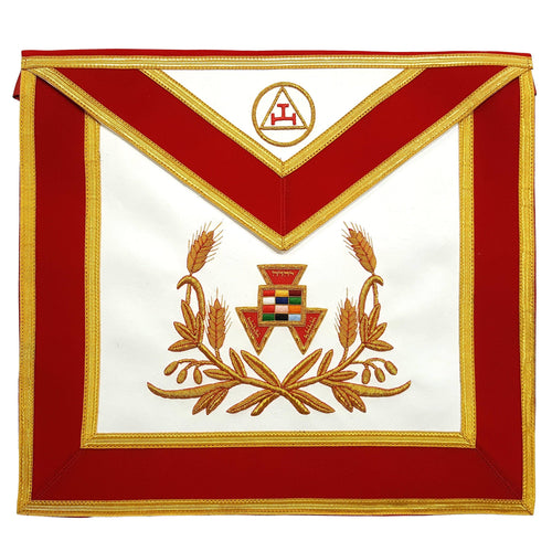 Past High Priest Royal Arch Chapter Apron – Red with Gold Embroidery – product view