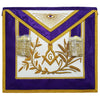 Master Mason Blue Lodge Apron – Purple Gold Hand Embroidery