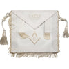 Master Mason Blue Lodge Apron – All White with Tassels & Cords