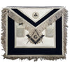 Master Mason Blue Lodge Apron – Navy Blue Hand Embroidery with Tassels