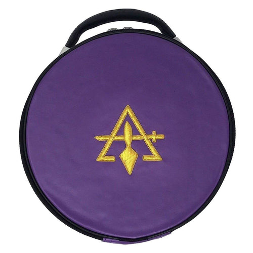 Council Crown Cap Case – Purple Sword & Trowel – product view