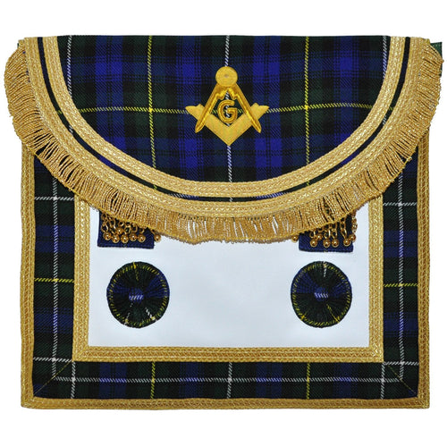 Master Mason Craft Scottish Regulation Apron – Stripped Blue – product view