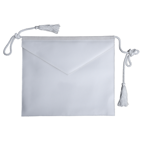 Entered Apprentice Blue Lodge Apron – White With Tassels – product view
