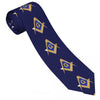 Master Mason Blue Lodge Necktie – Blue Background & Gold Emblem