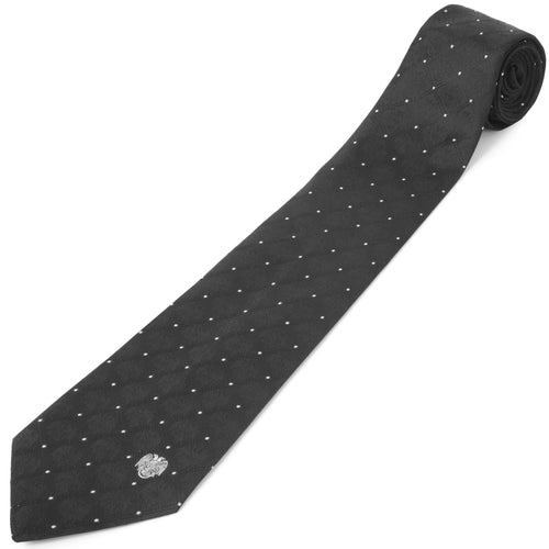 32nd Degree Scottish Rite Necktie – Black With Wings Down Emblem – detail view