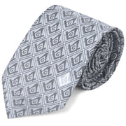 Master Mason Blue Lodge Necktie – Gray Square & Compass G Emblem