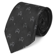 Royal Arch Chapter Necktie – Black With Machine Embroidery Emblem