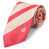 Master Mason Blue Lodge Necktie – Pink & Beige Machine Embroidery