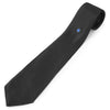 Masonic Necktie – Black With Blue Forget Me Not Symbol