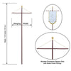 Universal Banner Hanger – Teak Wood With Gold Chains