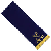 Treasurer Blue Lodge Officer Pedestal Cover – Dark Blue With Gold Bullion & Fringe