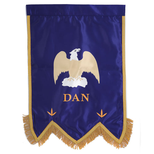 Dan Royal Arch Chapter Banner – Printed With Gold Braid & Fringe – product view