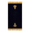 Master Mason Blue Lodge Pedestal Cover – Dark Blue Velvet With Gold Bullion & Fringe