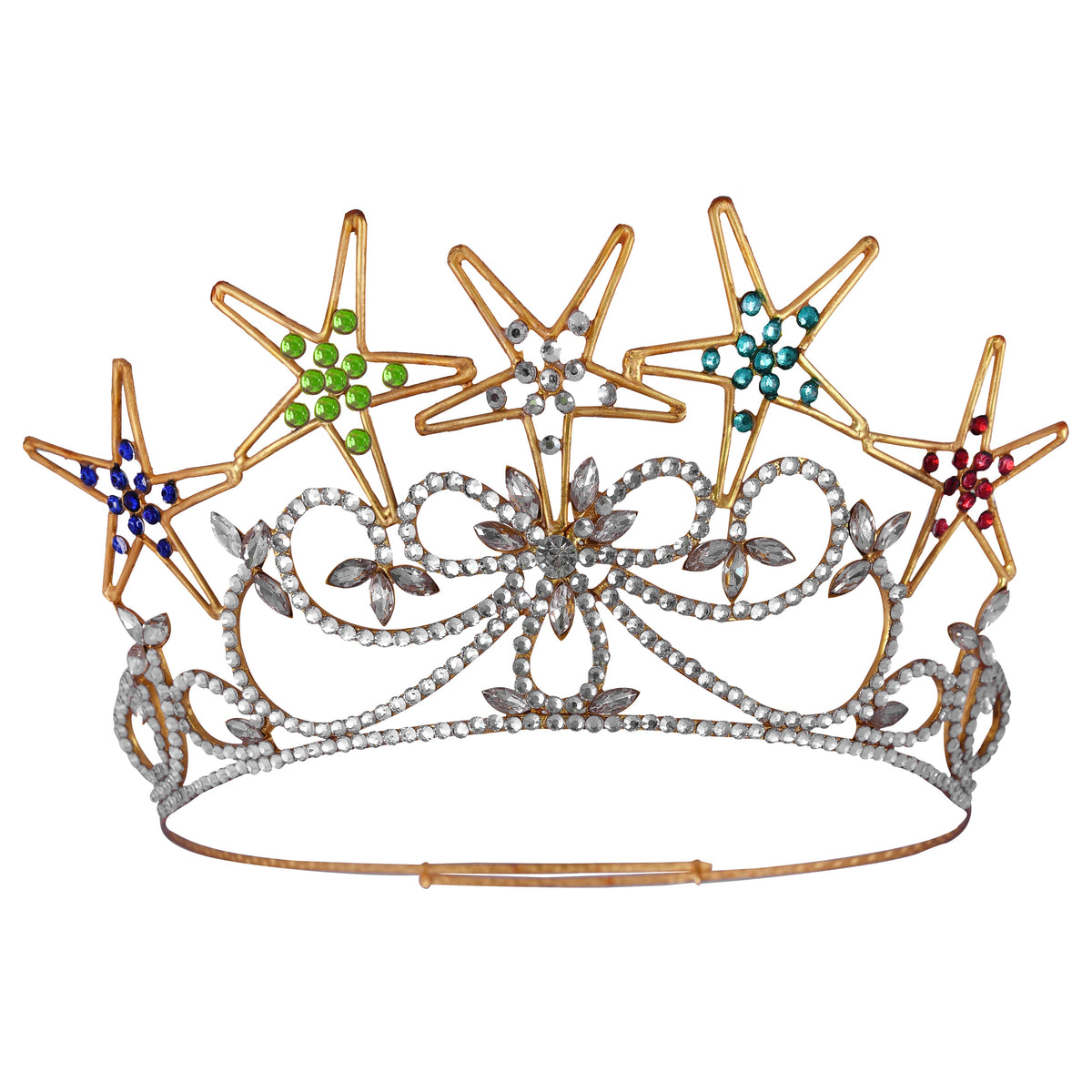 OES Crown – Colorful Crystal Stones – detail view