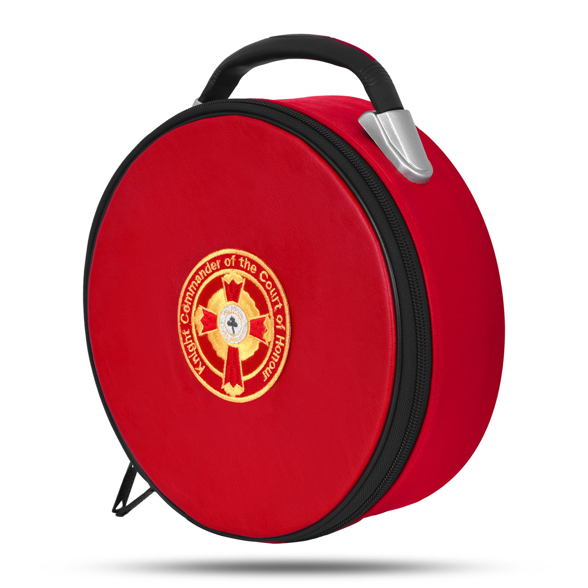 Knight Commander of the Court of Honour Scottish Rite Crown Cap Case – Red Imitation Leather – detail view