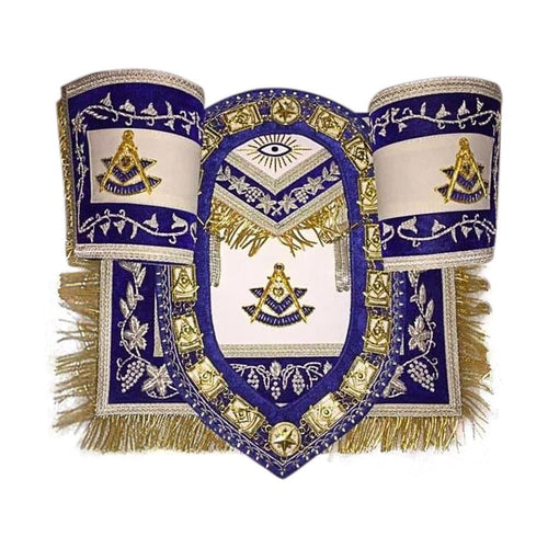 Past Master Blue Lodge Regalia Set – Royal Blue & Gold – product view
