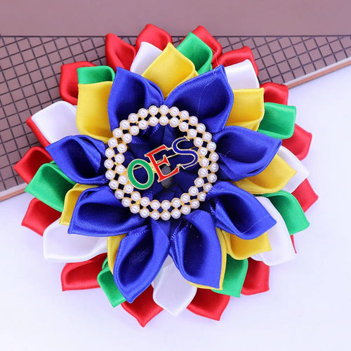 OES Bow Tie – Corsage Flower Design With Brooch – detail view