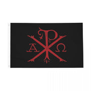 Red Cross Of Constantine Flag – Black & Red Printed Polyester