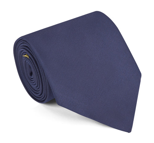 Master Mason Blue Lodge Necktie – Blue Polyester With Square & Compass Emblem – detail view