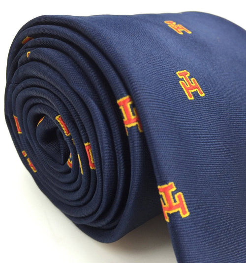 Royal Arch Chapter Necktie – Navy Blue Silk Fabric – detail view
