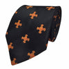 Red Cross of Constantine Necktie – Black Machine Embroidered