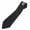 Mark Necktie – Black Silk Logo Print