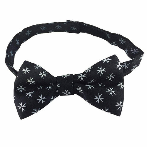 Order of Malta Bow Tie – Black Silk – product view